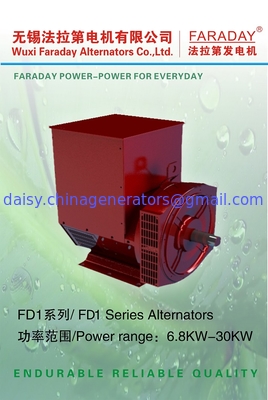 6.7KW to 20KW 2 Pole 50Hz/60Hz Single-phase Brushless AC Alternator for Diesel Generator