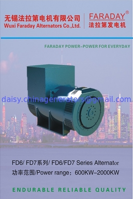 2250KVA/1800KW Faraday generator Stamford type three phase ac generator permanent magnet Alternator